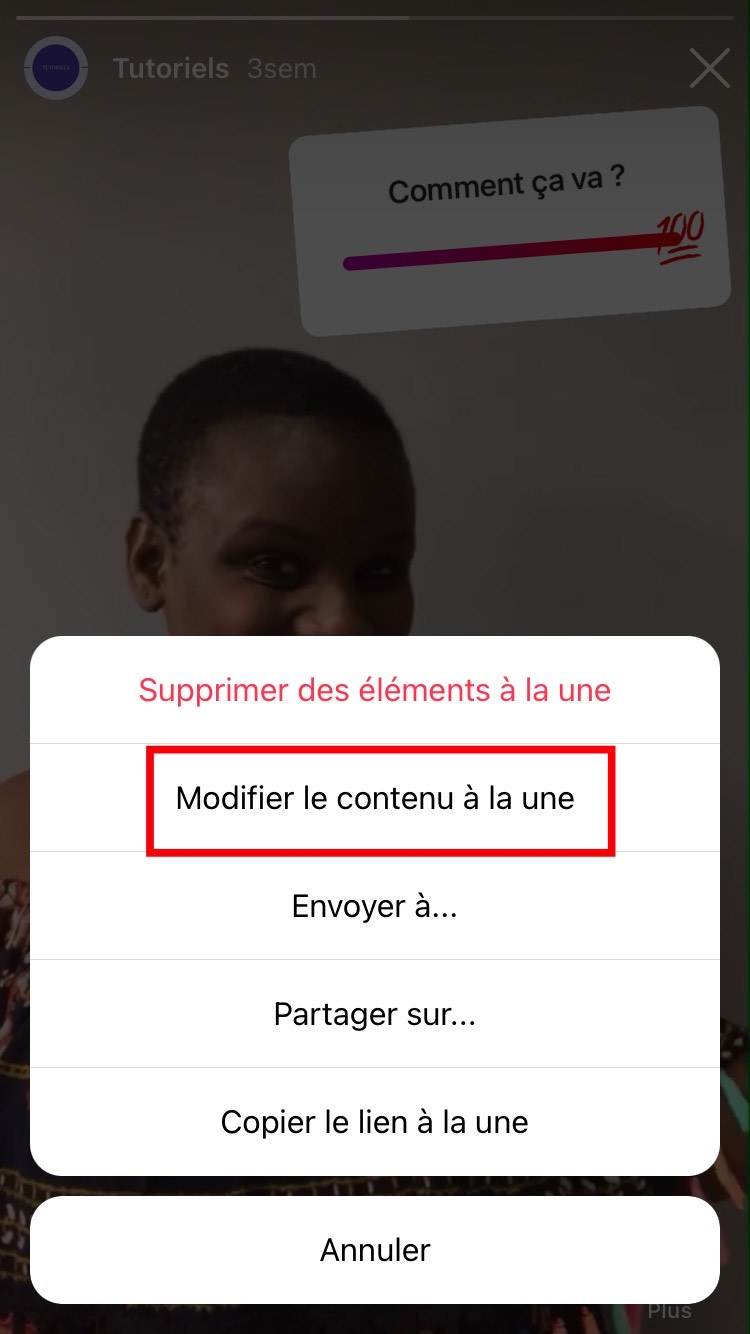 Comment modifier l’image de couverture de mes Stories à la une (sans la publier en story