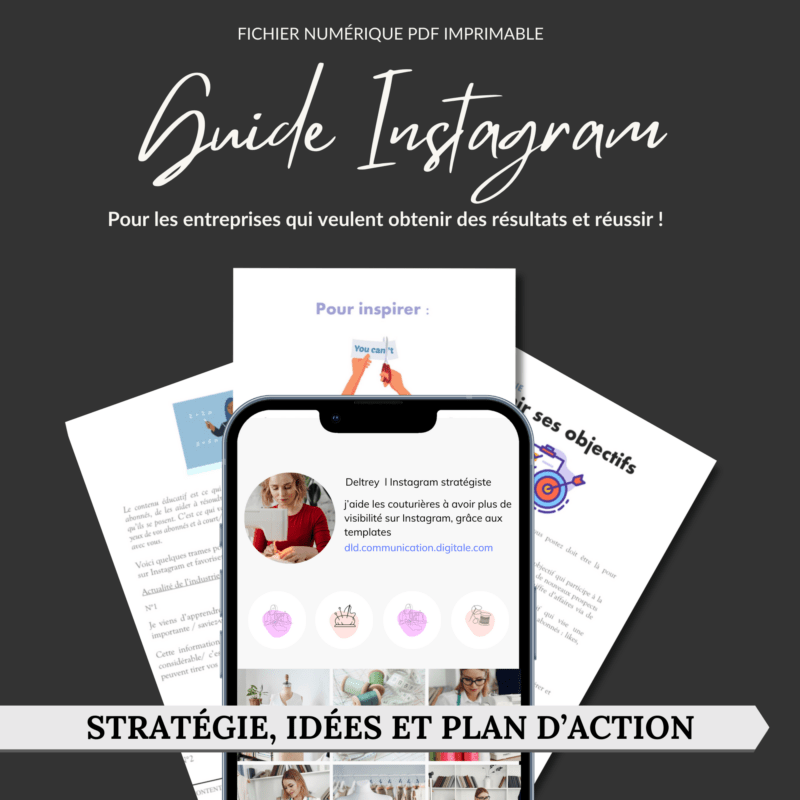 Guide instagram, formation instagram, stratégie de contenu pdf 2024, stratégie de communication pdf 2025, débuter sur instagram, compte instagram entreprise, utiliser instagram professionnellement, e-book instagram