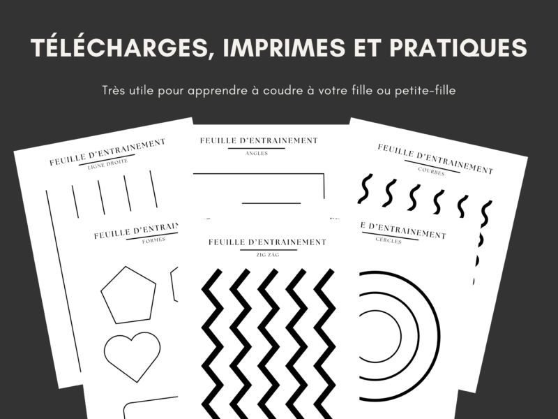 Feuilles d'entraînement pour apprendre à coudre à la machine plus facilement et rapidement (pour les débutants et prof de couture) ! – Image 3