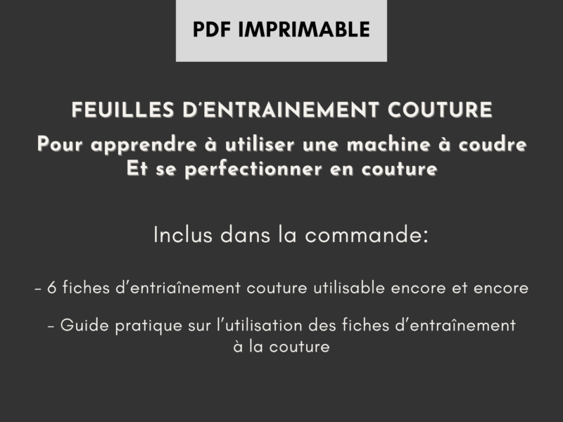 Feuilles d'entraînement pour apprendre à coudre à la machine plus facilement et rapidement (pour les débutants et prof de couture) ! – Image 5