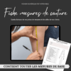 Fiches prise de mesure couture, tableau mesure couture femmes, tableau mensuration femme