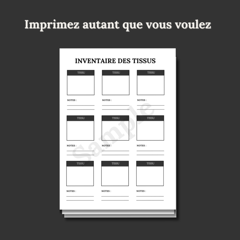 Fiche échantillon tissu vierge, fiches tissus, tissuthèque pdf, fiche projet de couture pdf, Guide des tissus par projet de couture PDF, fiche tissuthèque pdf, carnet tissuthèque