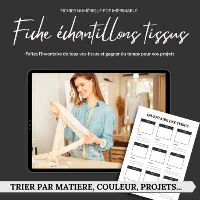 Fiche échantillon tissu vierge, fiches tissus, tissuthèque pdf, fiche projet de couture pdf, Guide des tissus par projet de couture PDF, fiche tissuthèque pdf, carnet tissuthèque