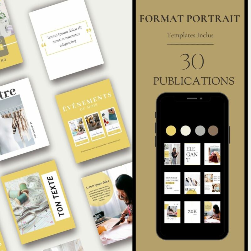 Templates Instagram pour un Feed esthétique et harmonieux (nouveau feed instagram 2025) – Image 2