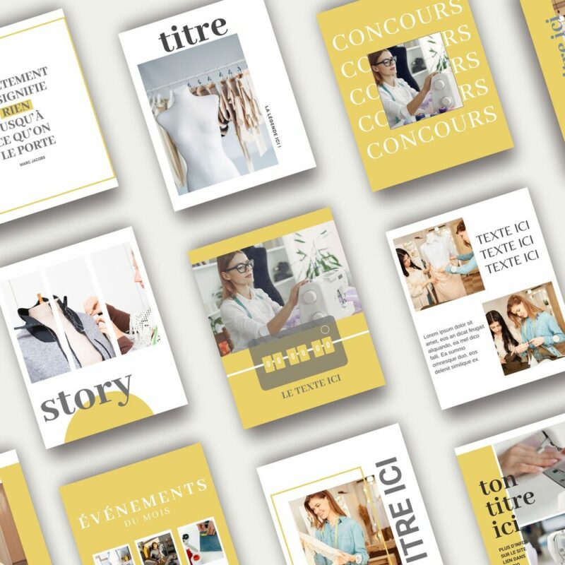 posts instagram 2025 modèles portrait, organiser son feed instagram, exemple de posts sur Instagram