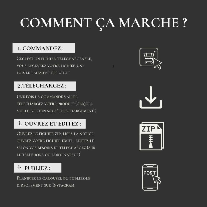 Planning éditorial Instagram Google Sheets/Excel pour être mieux organisée dans sa création de contenu – Image 7