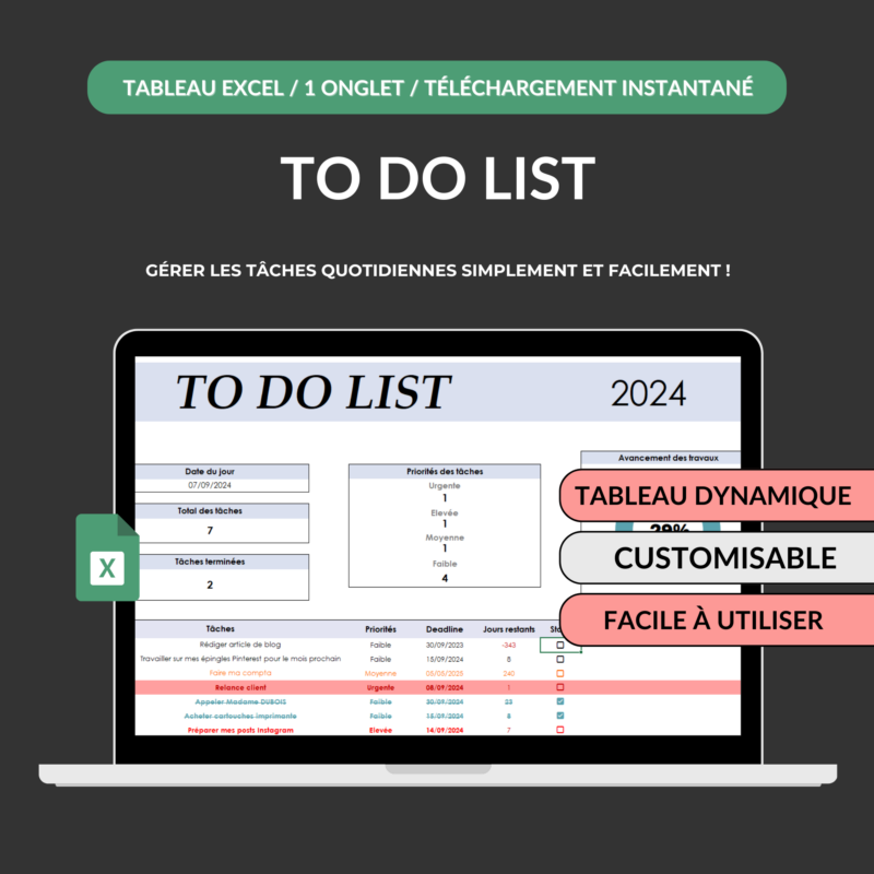 To do list à imprimer, travail, to do list simple, to do list semaine, excel, to do list à remplir, to do list à télécharger, to do list à imprimer a4, to do list excel template, to do list excel modele, exemple, to do list travail google sheet, to do list professionnelle excel, planning to do list excel, daily to do list excel, to do list excel personnalisé, tableau excel suivi des tâches, liste des tâches avec suivi de l'avancement, modèle checklist à télécharger excel