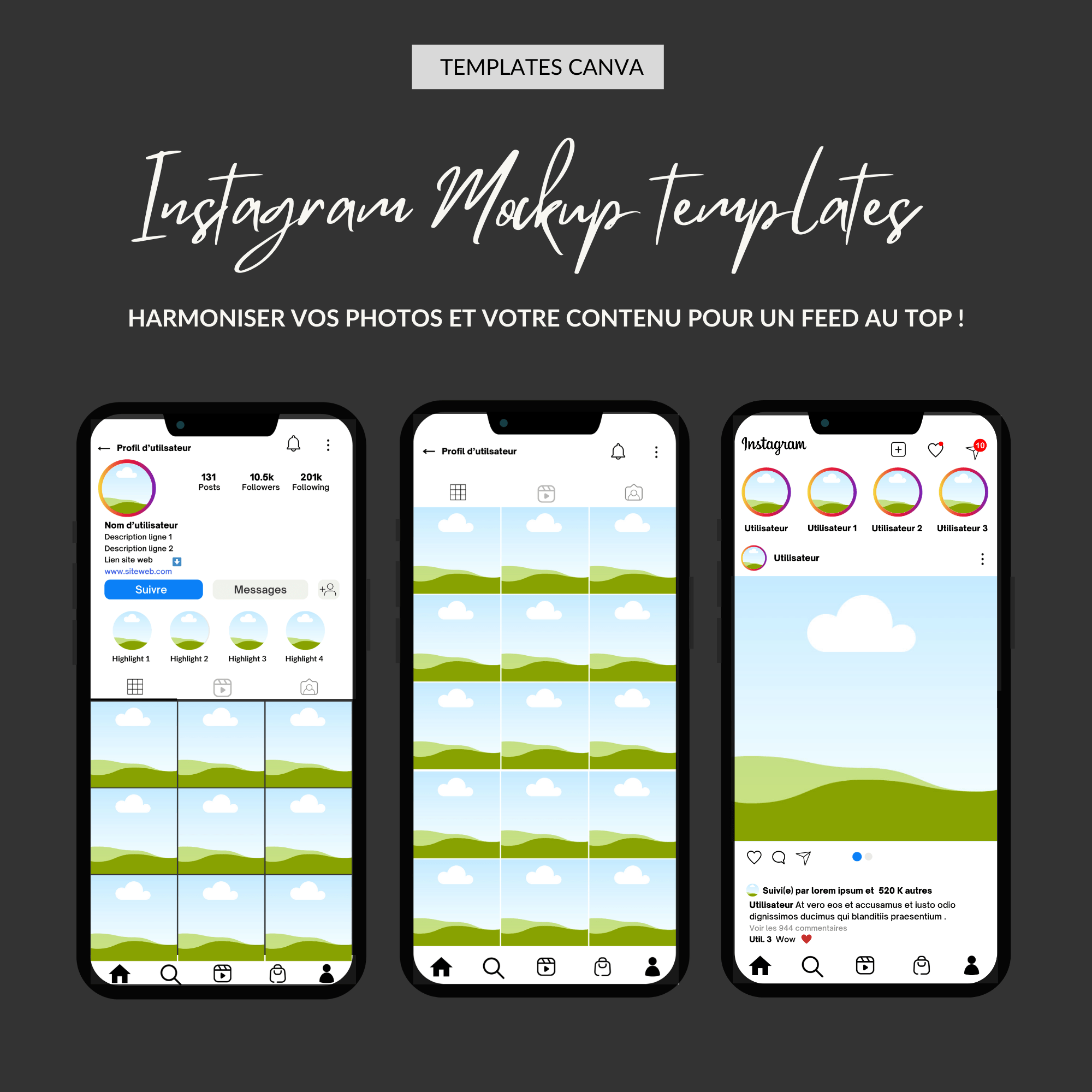 3 Instagram Mockup Templates