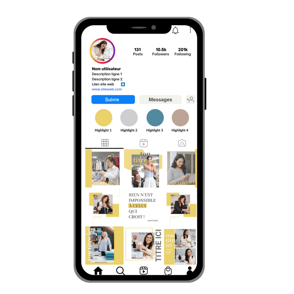 Templates Instagram Feed, stratégie de contenu, quoi poster sur Instagram, quoi publier sur instagram, compte instagram couture