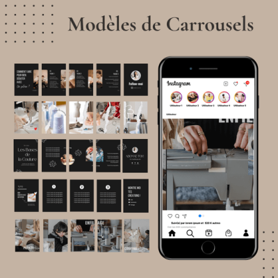 Modèle de carrousels Instagram pour couturières