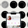 instagram story highligts à la une noir,black