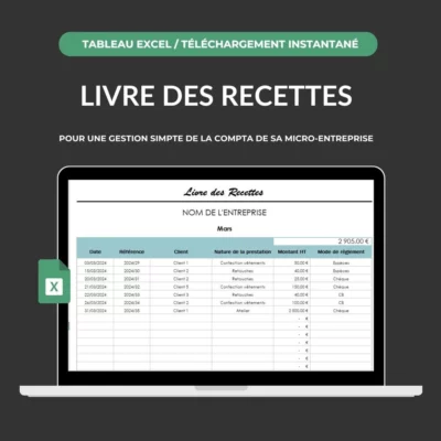 tableau livre des recettes, tableau excel suivi des dépenses mensuelles entreprise, livre des recettes auto-entrepreneur excel, livre de recette auto-entrepreneur à imprimer