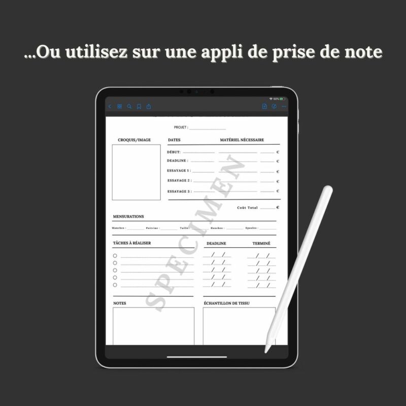 Fiche projet de couture pdf à imprimer (une page) – Image 5