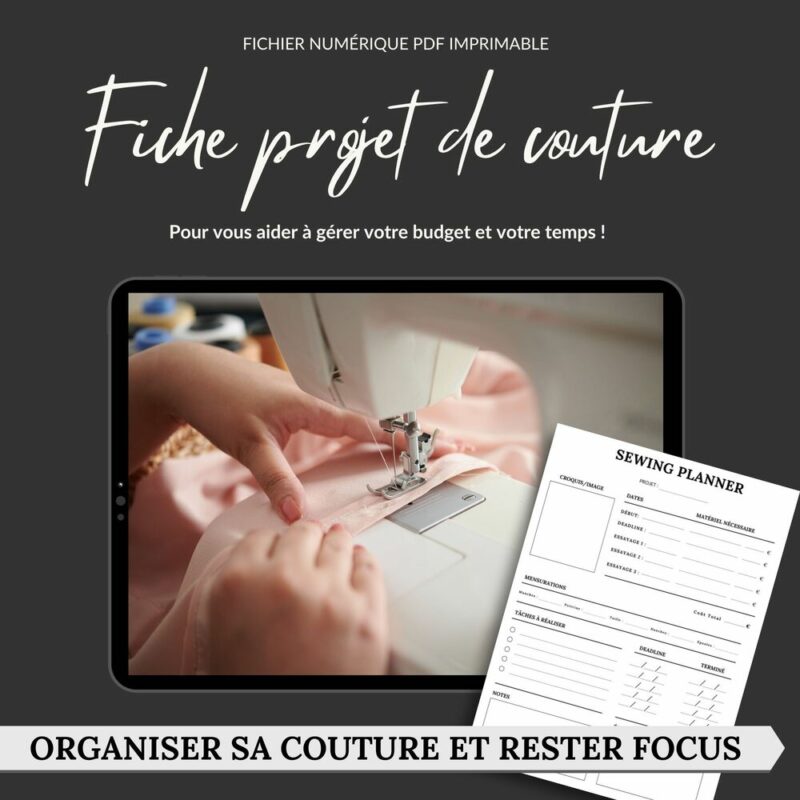 fiche projet de couture pdf, fiche couture à imprimer, fiche technique couture, carnet de couture numérique