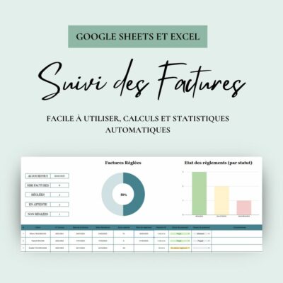 tableau excel suivi facture clients, tableau de bord facturation clients, tableau suii de paiement