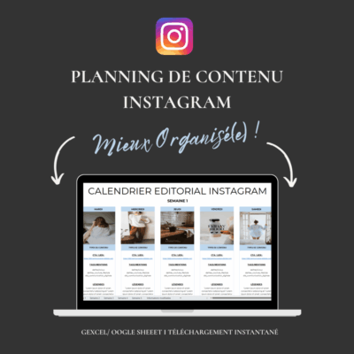 Planning éditorial instagram, calendrier réseaux sociaux 2025, planning de post instagram, calendrier de contenu social media