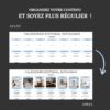 Planning éditorial instagram, calendrier réseaux sociaux 2025, planning de post instagram, calendrier de contenu social media