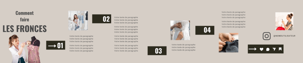 modèles de templates de carousels Instagram canva à personnaliser pour créer du contenu réseaux sociaux pour son entreprise