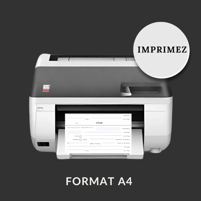 Modèle de reçu pdf à imprimer - Vente ou prestation à un particulier – Image 4