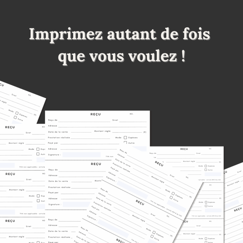 Document de vente fait-main pour couturière