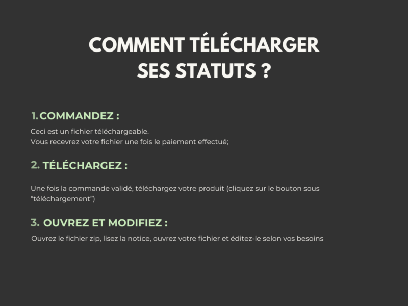 Modèle de Statuts SASU (prêts à l'emploi) - rédigé par une Juriste Administratif – Image 7