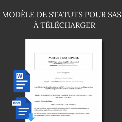 modèle de STATUTS SASU à remplir à la main, statuts à jour 2025