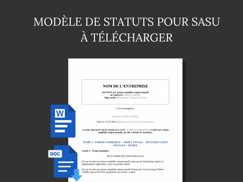 modèle de STATUTS SASU à remplir à la main, statuts à jour 2025