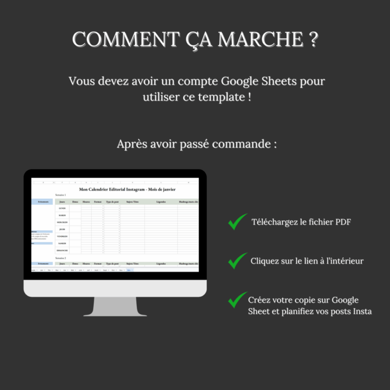 Planning éditorial Instagram - Organise ton Instagram couture en toute simplicité ! – Image 7