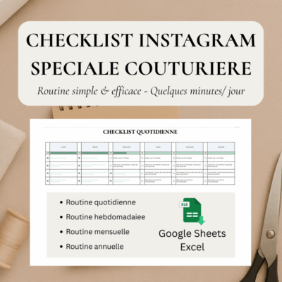 checklist d'engagement instagram pour couturière et créatrice pour améliorer son compte