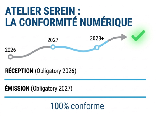 Calendrier et obligations de la facturation électronique 2026 et 2027 pour un atelier de couture et artisanat d'art